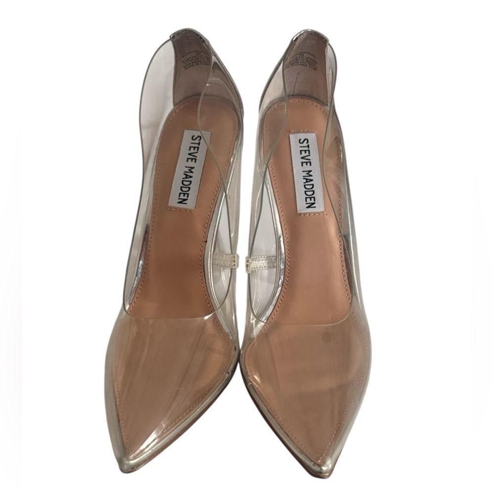 Steve Madden Transparent Heels with Nude Accents